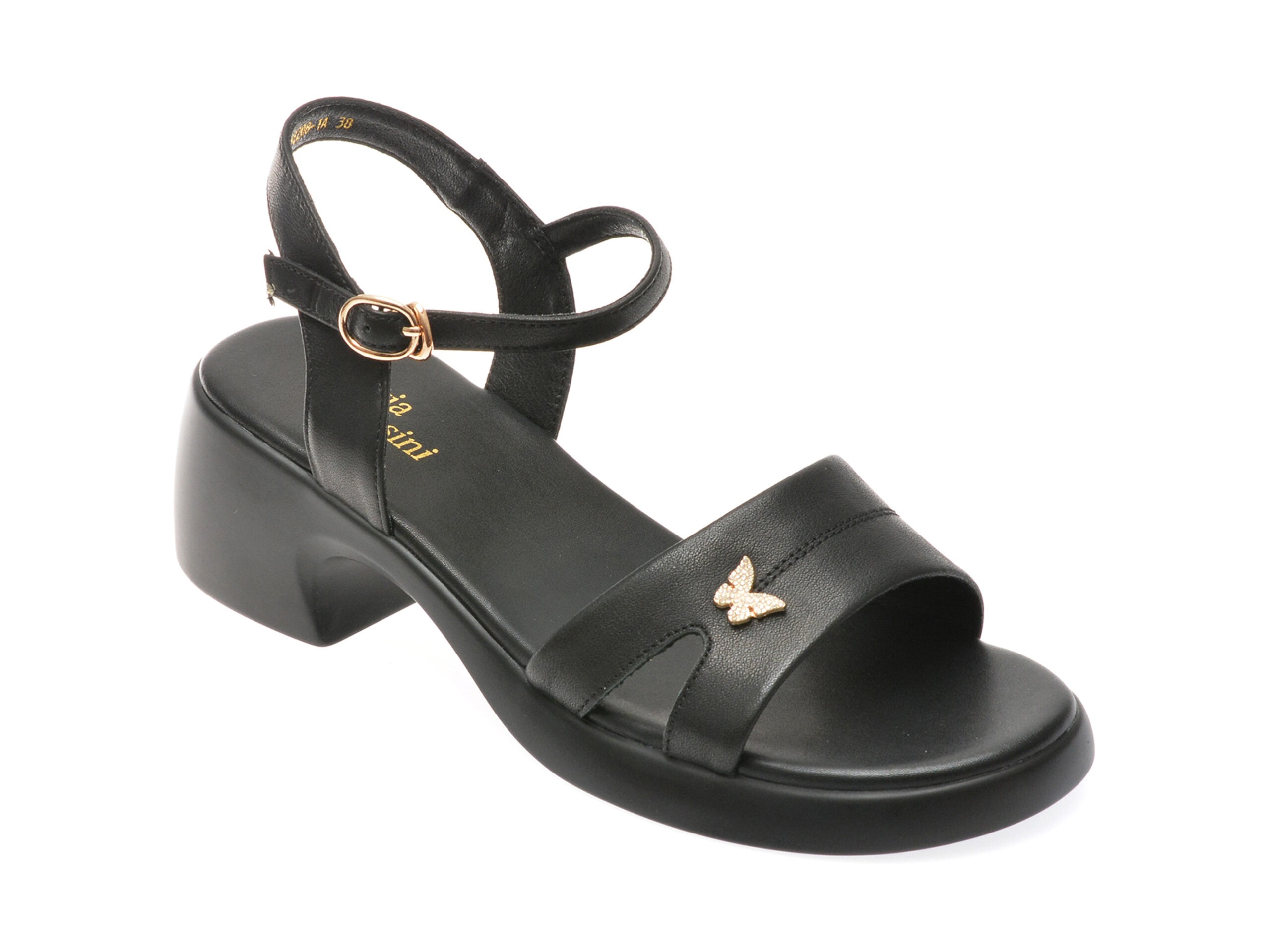 Sandale casual FLAVIA PASSINI negre, 882081, din piele naturala 1 Sandale casual FLAVIA PASSINI negre