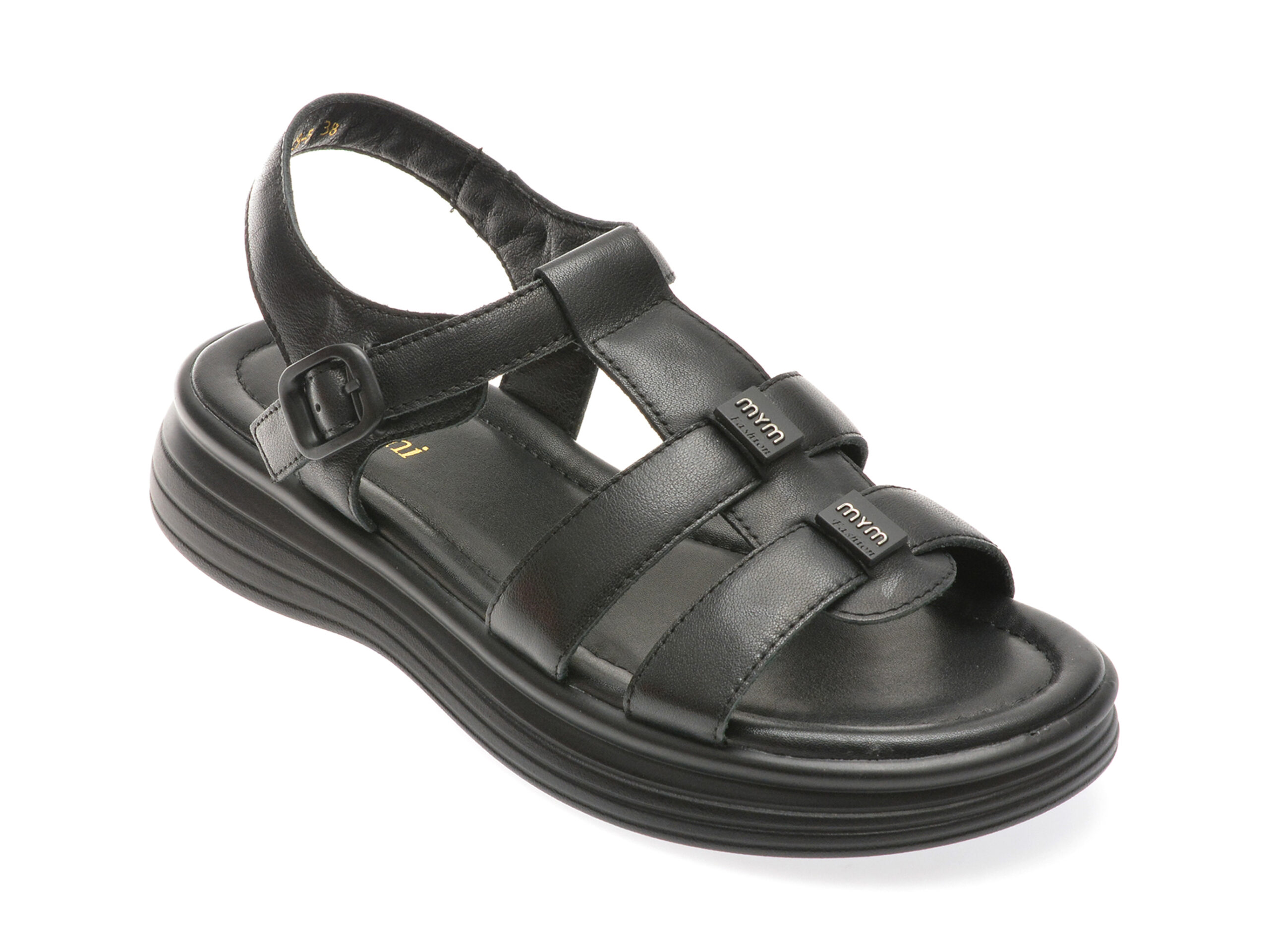 Sandale casual FLAVIA PASSINI negre, 8829, din piele naturala 1 Sandale casual FLAVIA PASSINI negre