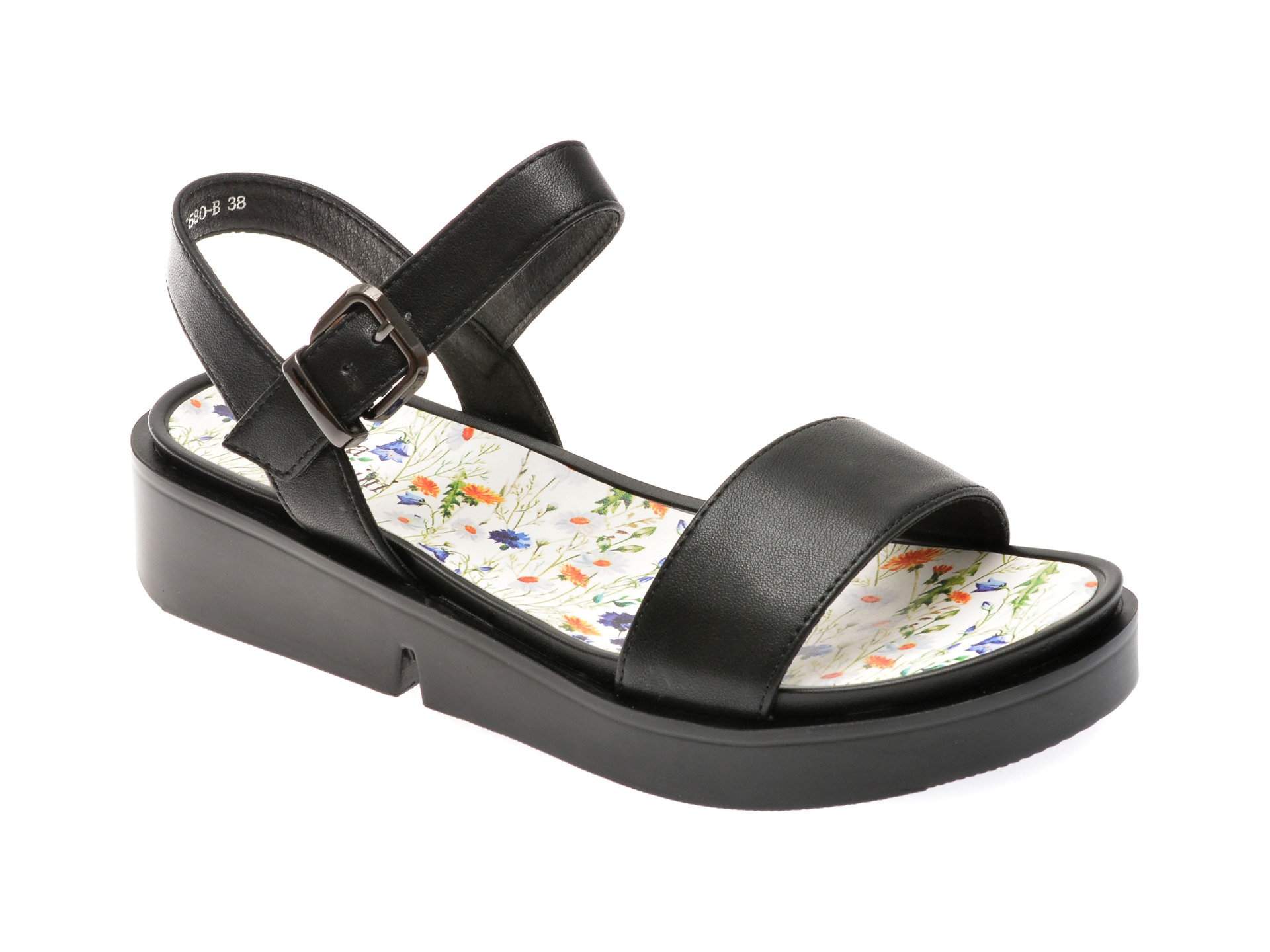 Sandale casual FLAVIA PASSINI negre, 927580, din piele naturala 1 Sandale casual FLAVIA PASSINI negre