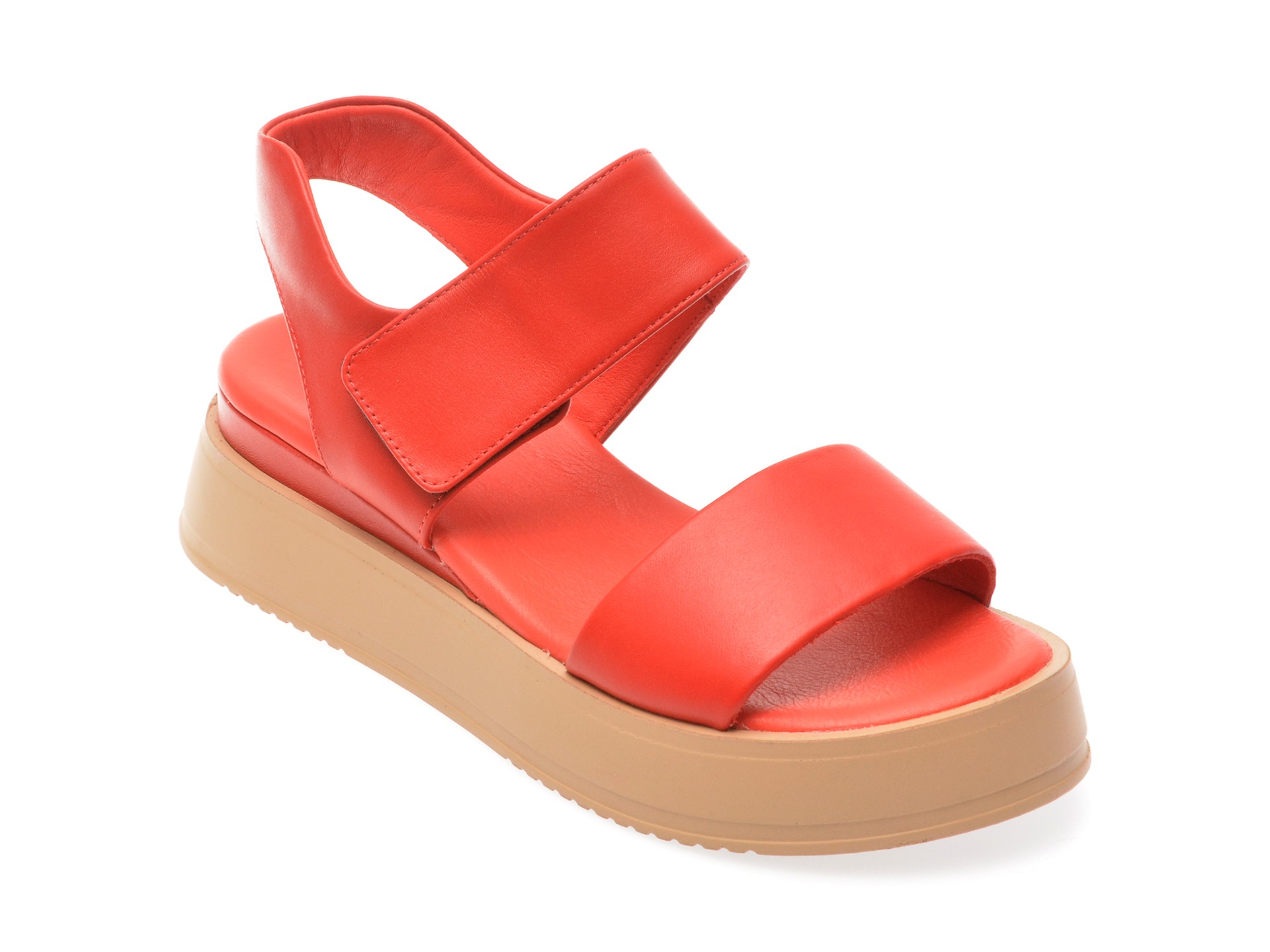 Sandale casual FLAVIA PASSINI rosii, 347973, din piele naturala 1 Sandale casual FLAVIA PASSINI rosii