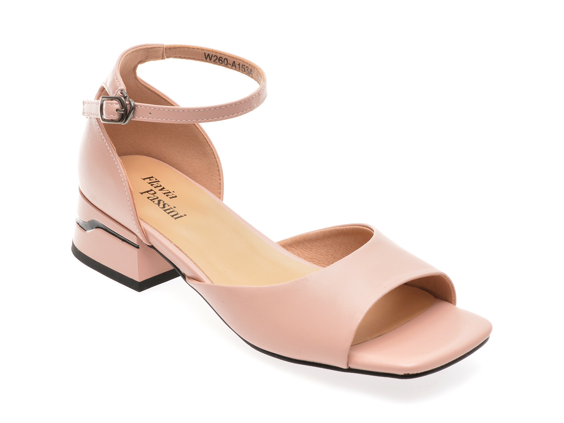Sandale casual FLAVIA PASSINI roz, W260, din piele naturala 1 Sandale casual FLAVIA PASSINI roz