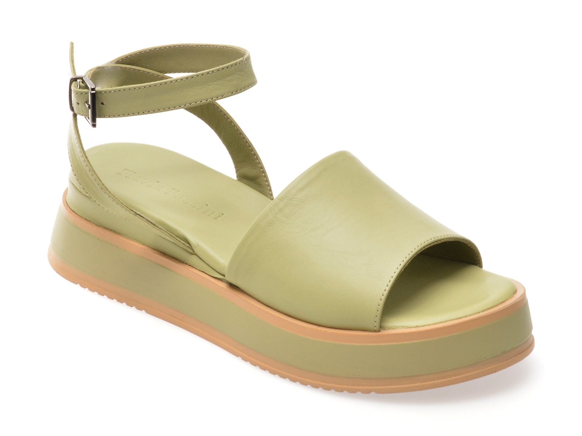 Sandale casual FLAVIA PASSINI verzi, 347976, din piele naturala 1 Sandale casual FLAVIA PASSINI verzi