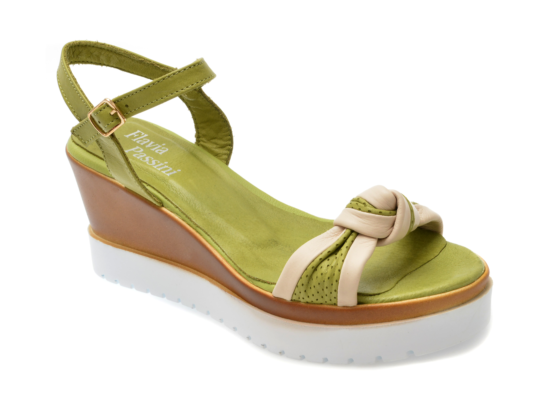 Sandale casual FLAVIA PASSINI verzi, 8205, din piele naturala 1 Sandale casual FLAVIA PASSINI verzi