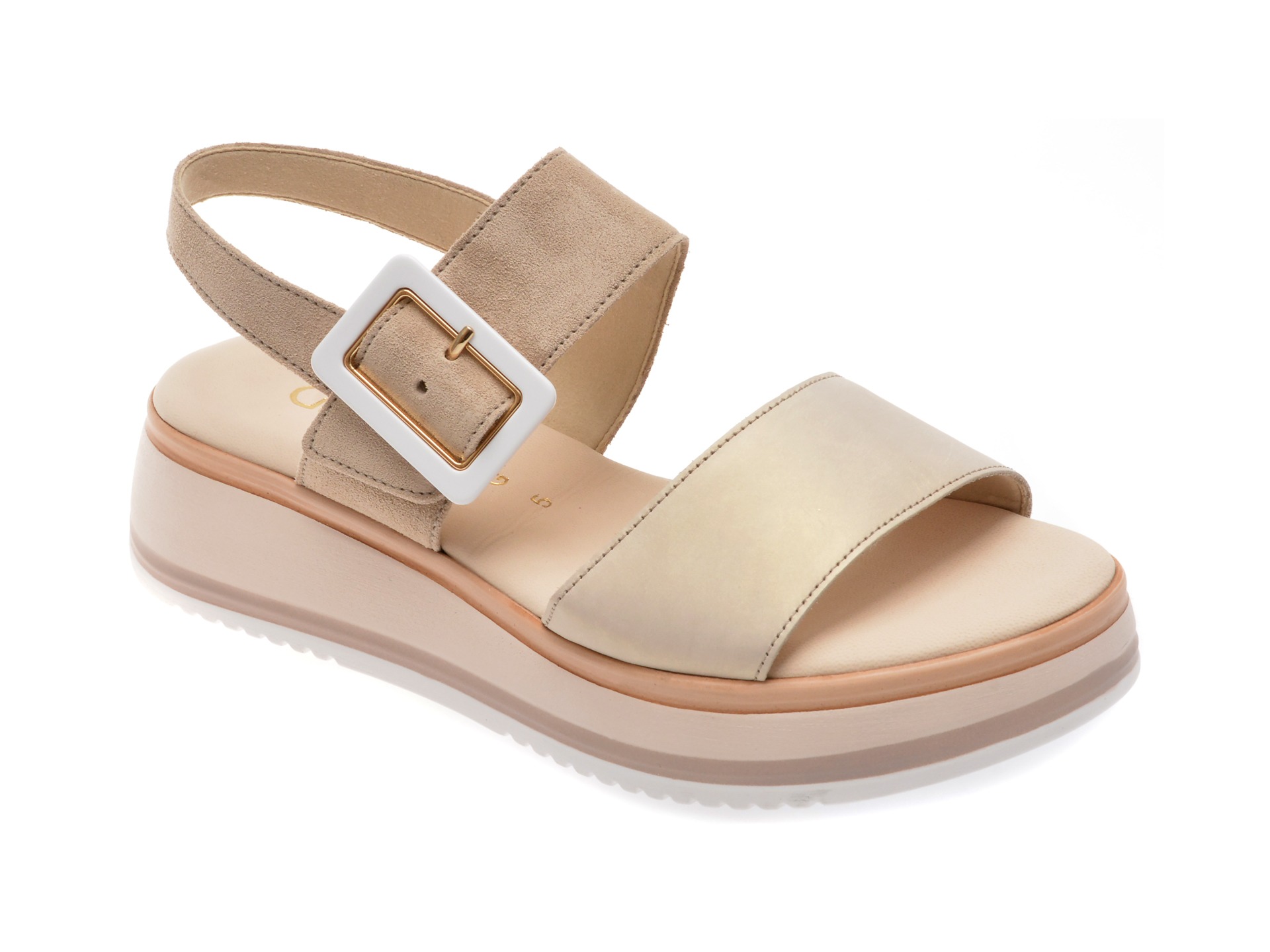 Sandale casual GABOR bej, 42744, din piele intoarsa 1 Sandale casual GABOR bej