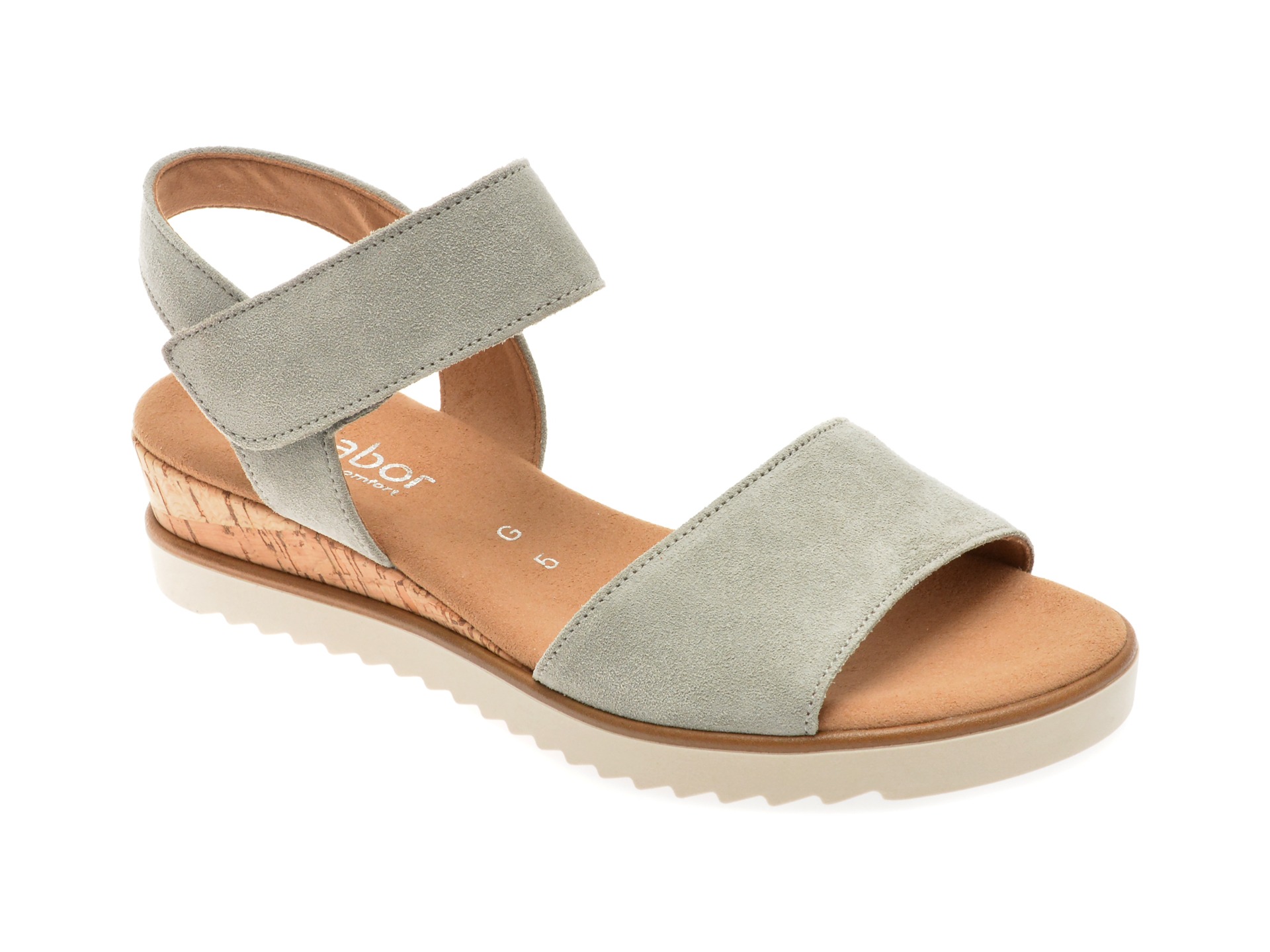 Sandale casual GABOR verzi, 42750, din piele intoarsa 1 Sandale casual GABOR verzi