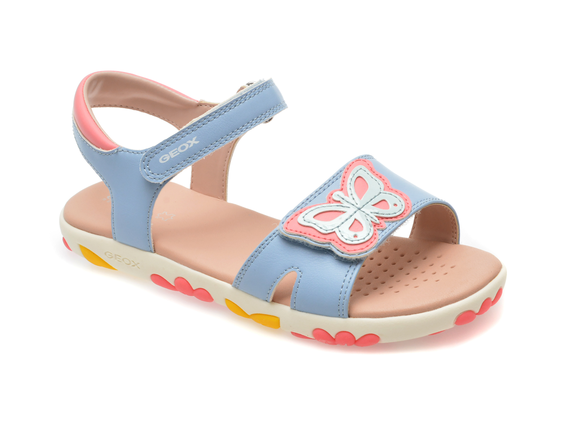 Sandale casual GEOX albastre, J458ZA, din piele ecologica 1 Sandale casual GEOX albastre