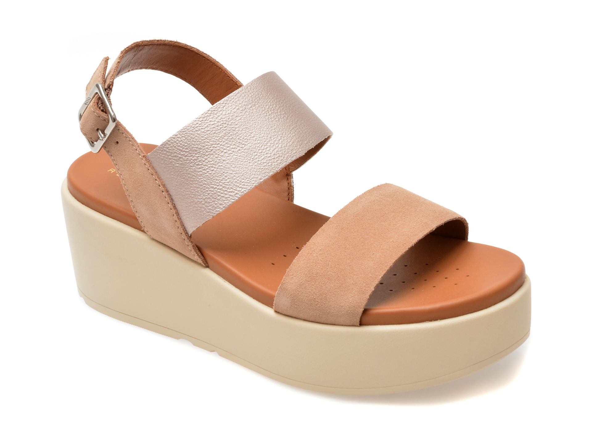 Sandale casual GEOX roz, D45M1A, din piele intoarsa 1 Sandale casual GEOX roz