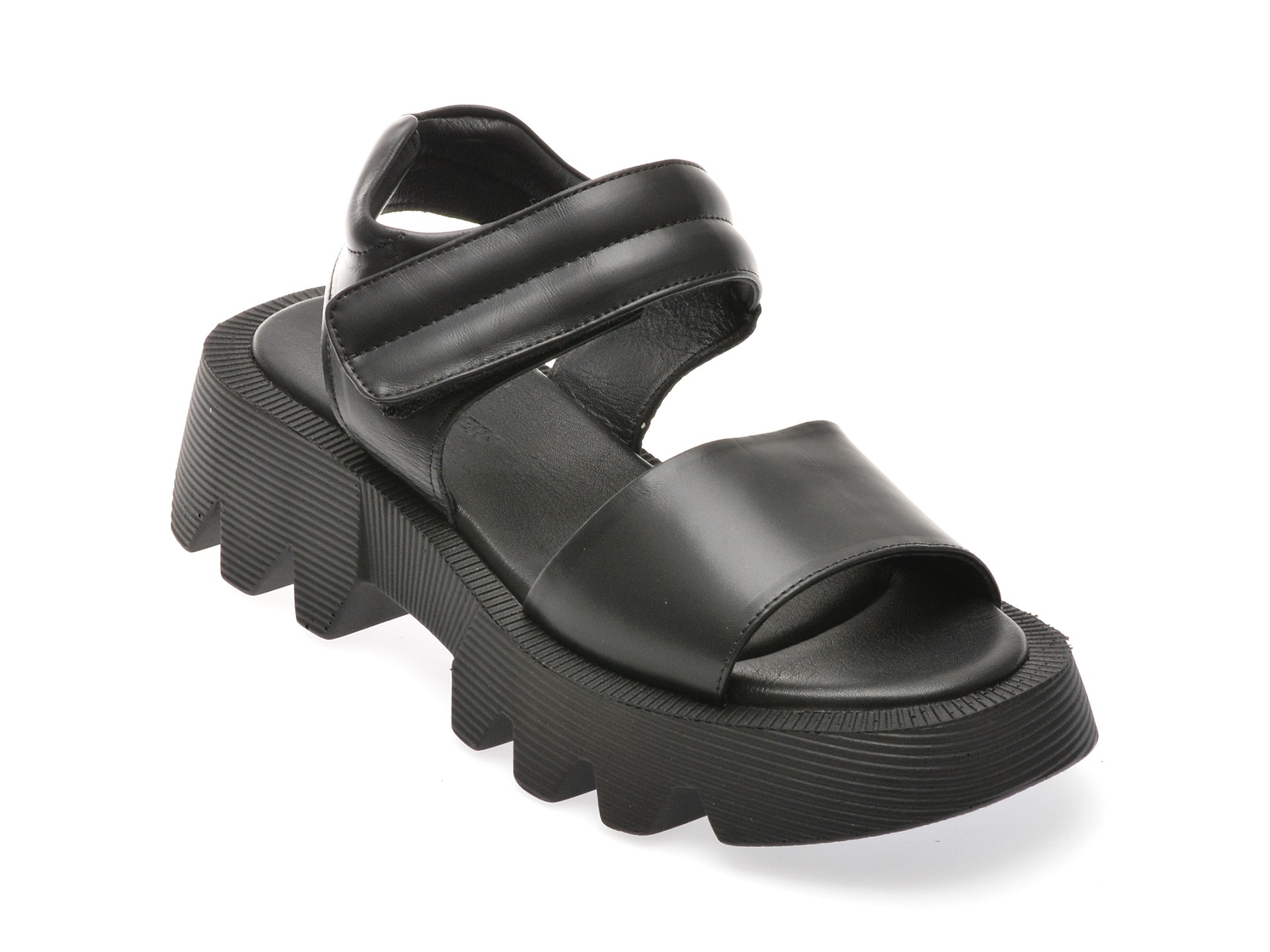 Sandale casual GOLD DEER negre, 13098, din piele naturala 1 Sandale casual GOLD DEER negre