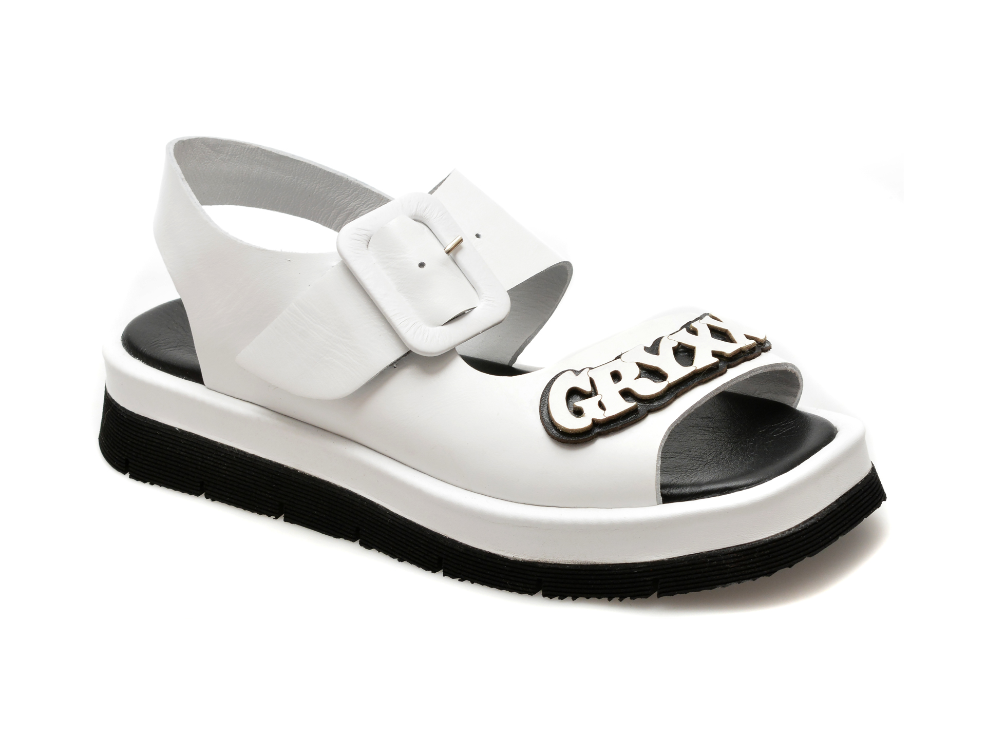 Sandale casual GRYXX albe, 159333, din piele naturala 1 Sandale casual GRYXX albe