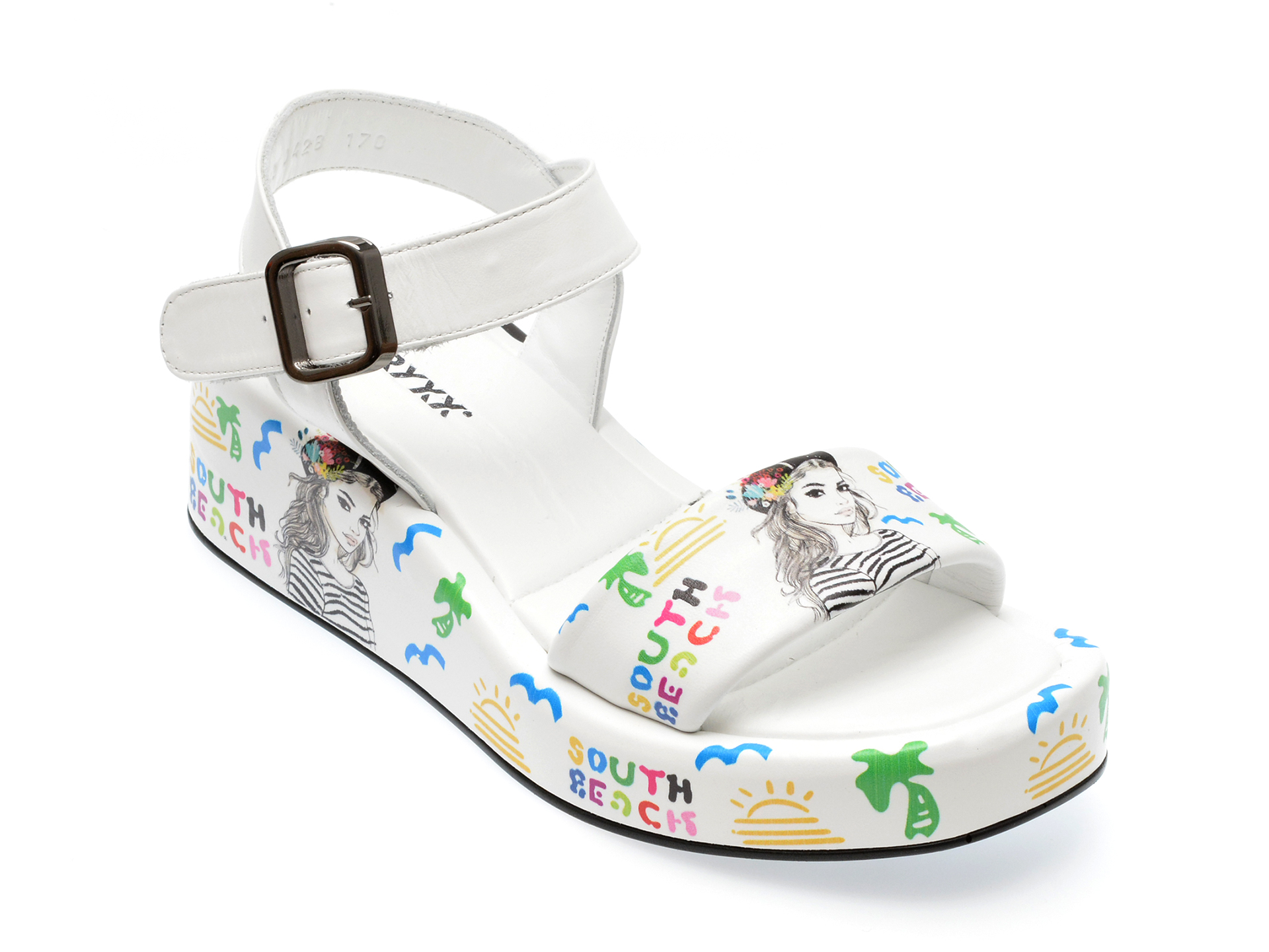 Sandale casual GRYXX albe, 620438, din piele naturala 1 Sandale casual GRYXX albe