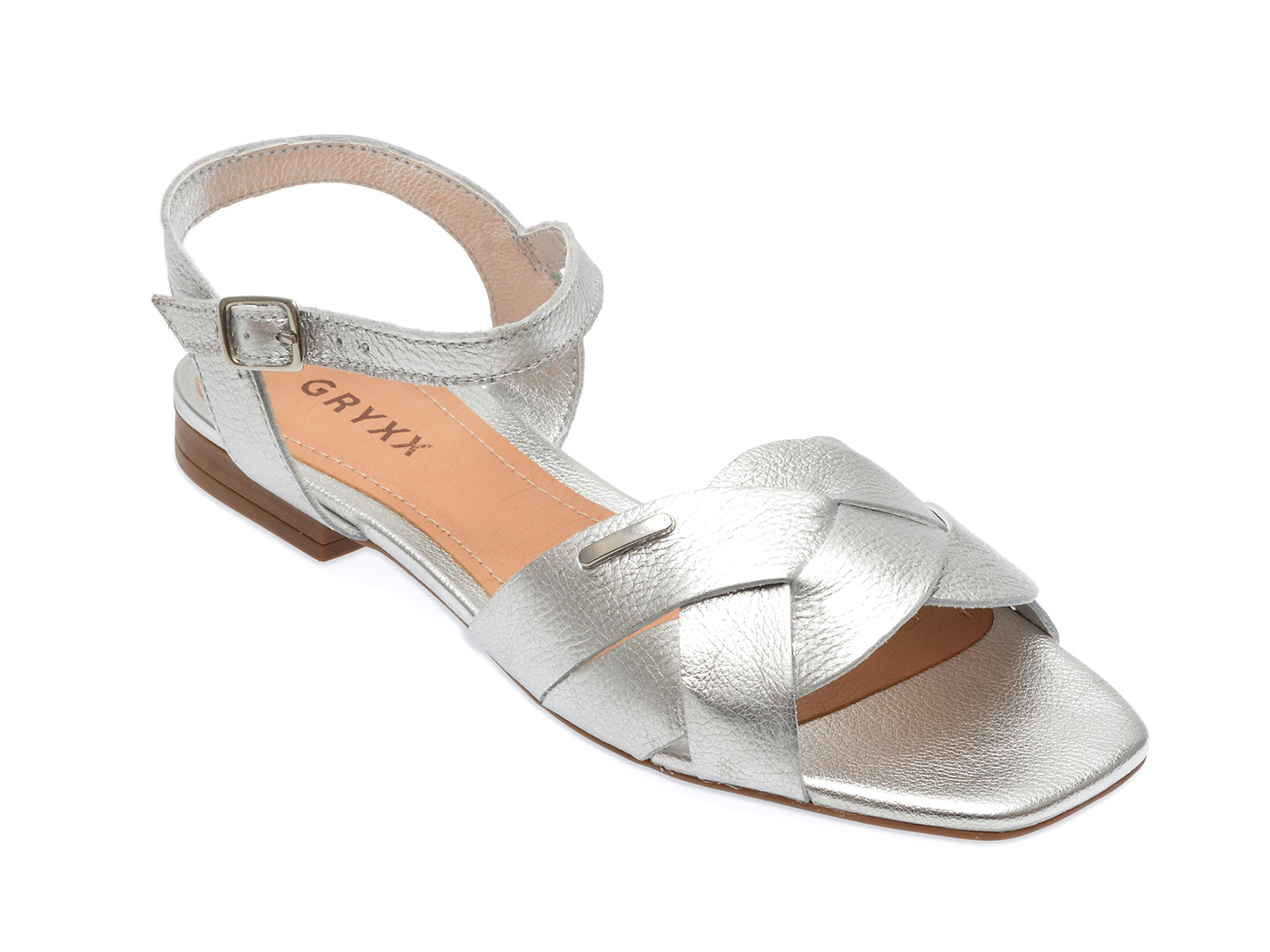 Sandale casual GRYXX argintii, 356608, din piele naturala 1 Sandale casual GRYXX argintii