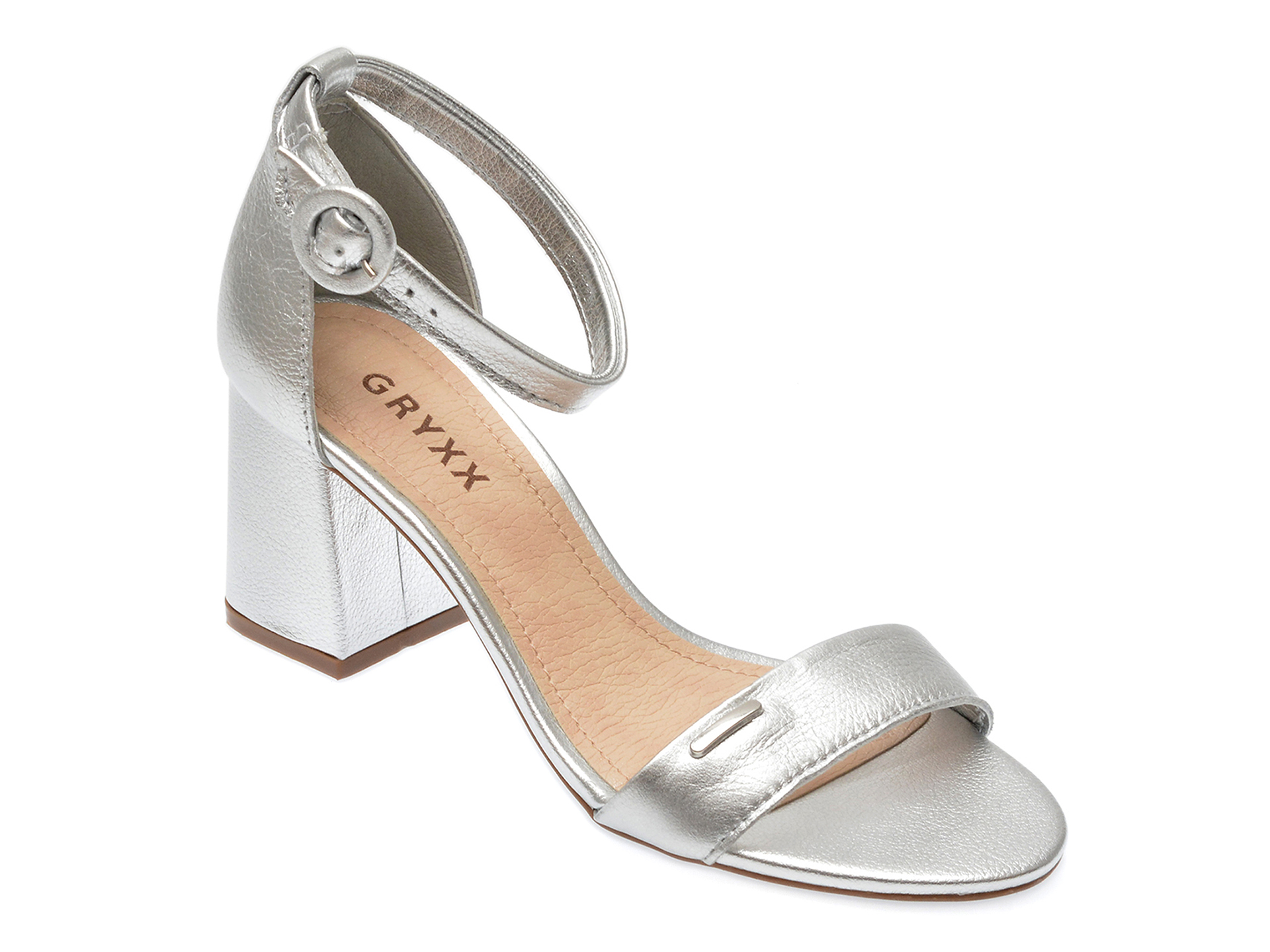 Sandale casual GRYXX argintii, 358301, din piele naturala 1 Sandale casual GRYXX argintii