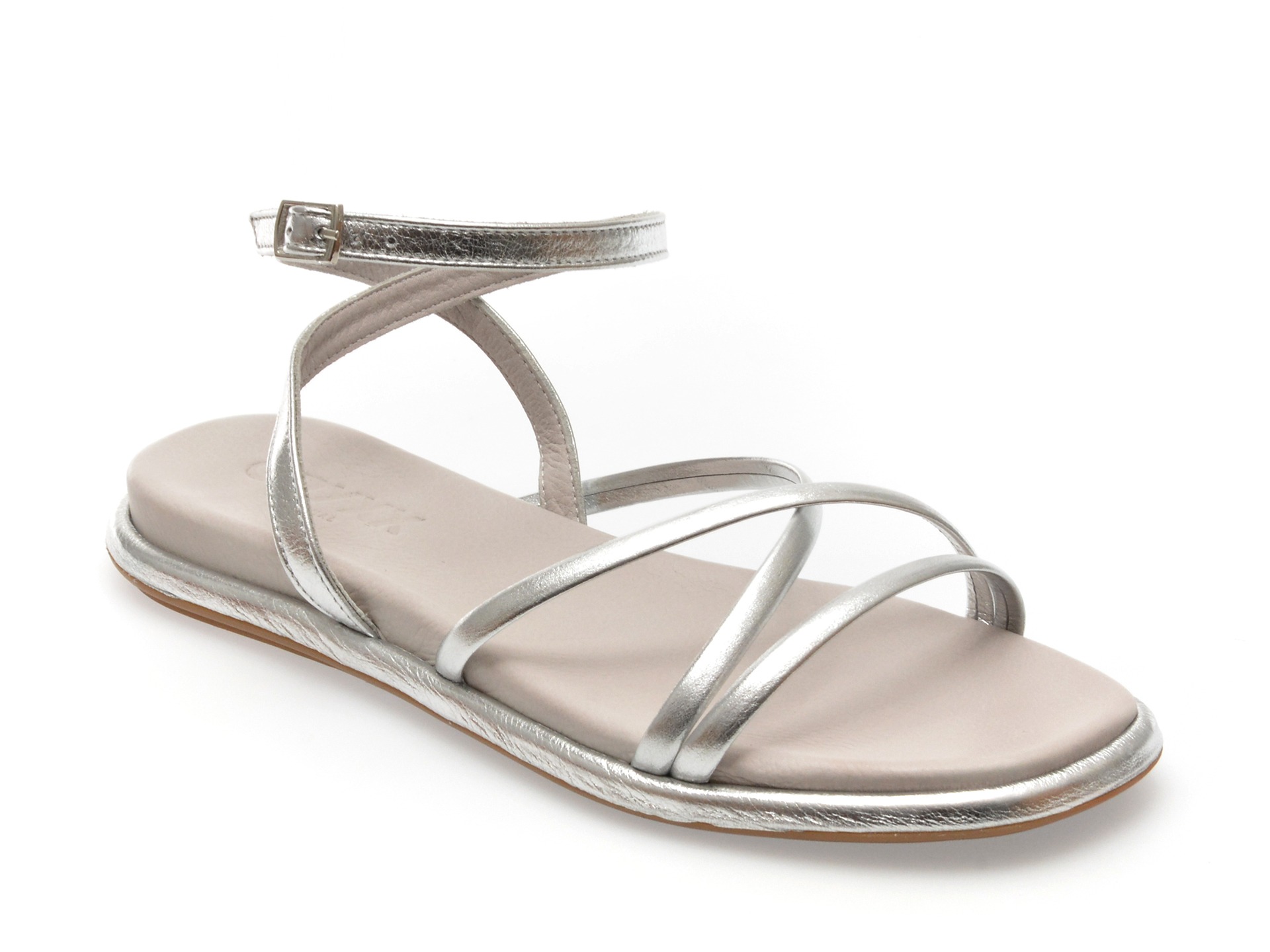 Sandale casual GRYXX argintii, 4113, din piele naturala 1 Sandale casual GRYXX argintii