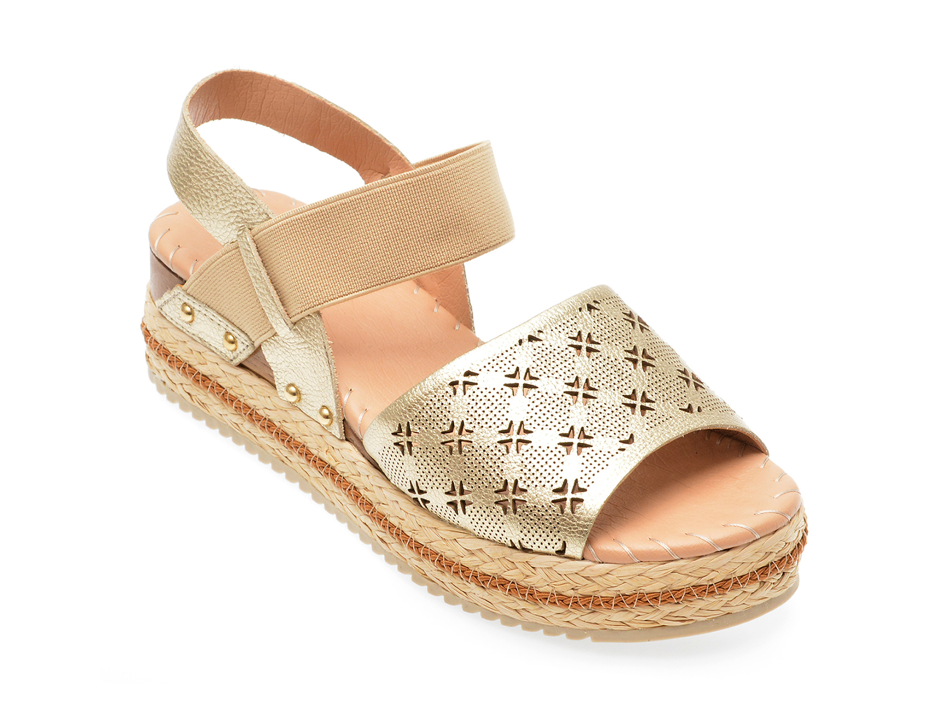 Sandale casual GRYXX aurii, 352601, din piele naturala 1 Sandale casual GRYXX aurii