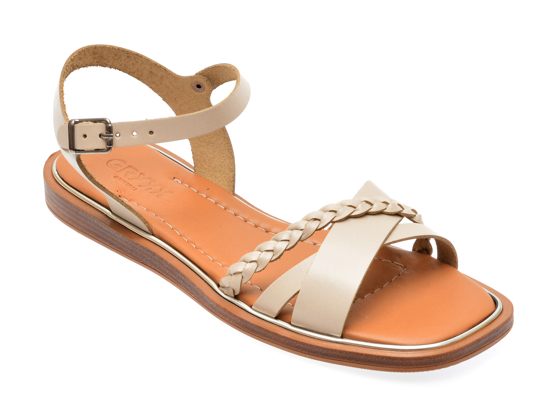 Sandale casual GRYXX bej, 11507, din piele naturala 1 Sandale casual GRYXX bej