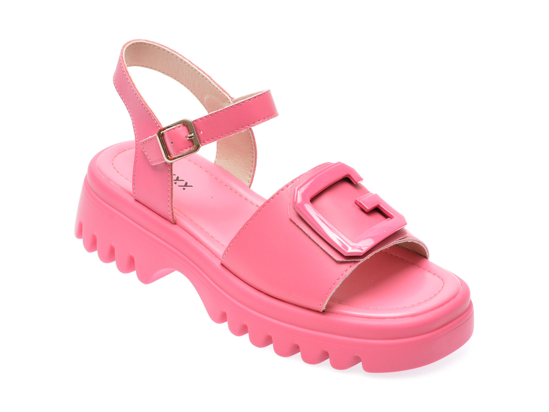 Sandale casual GRYXX fucsia, V112D16, din piele naturala 1 Sandale casual GRYXX fucsia