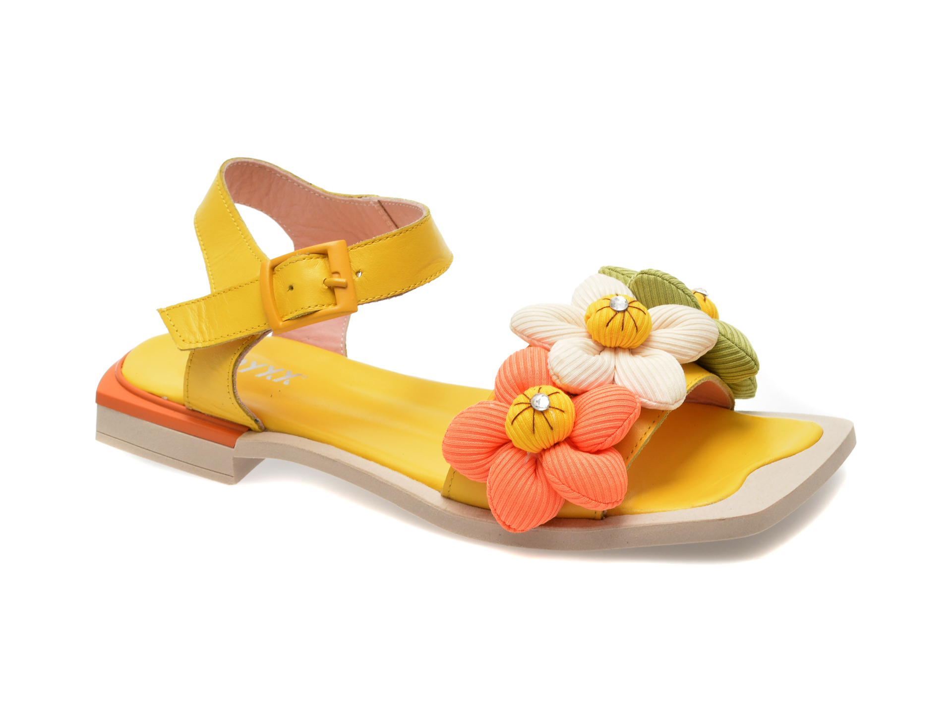 Sandale casual GRYXX galbene, 157787, din piele naturala 1 Sandale casual GRYXX galbene