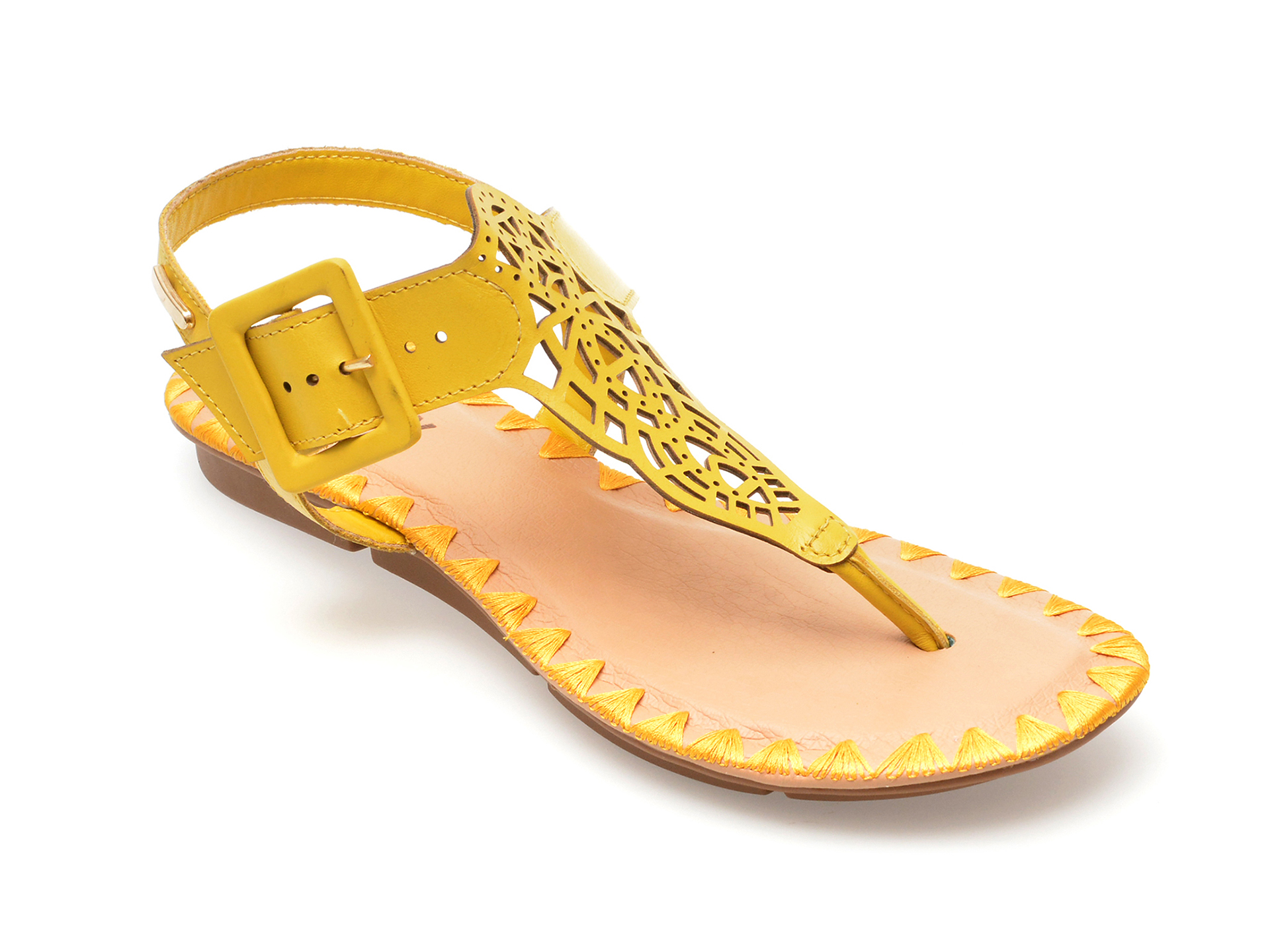 Sandale casual GRYXX galbene, 356501, din piele naturala 1 Sandale casual GRYXX galbene