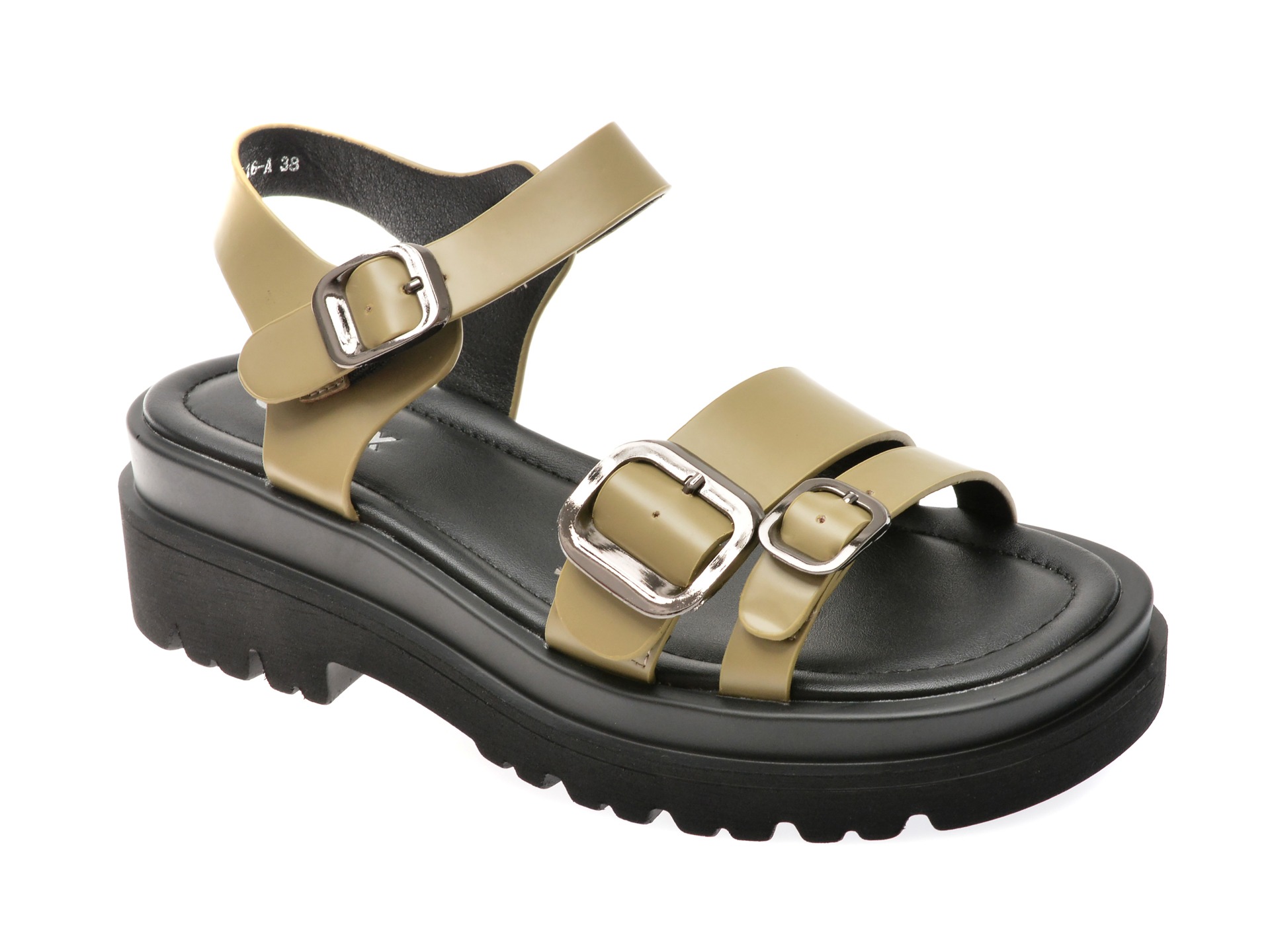 Sandale casual GRYXX kaki, 2101L16, din piele naturala 1 Sandale casual GRYXX kaki