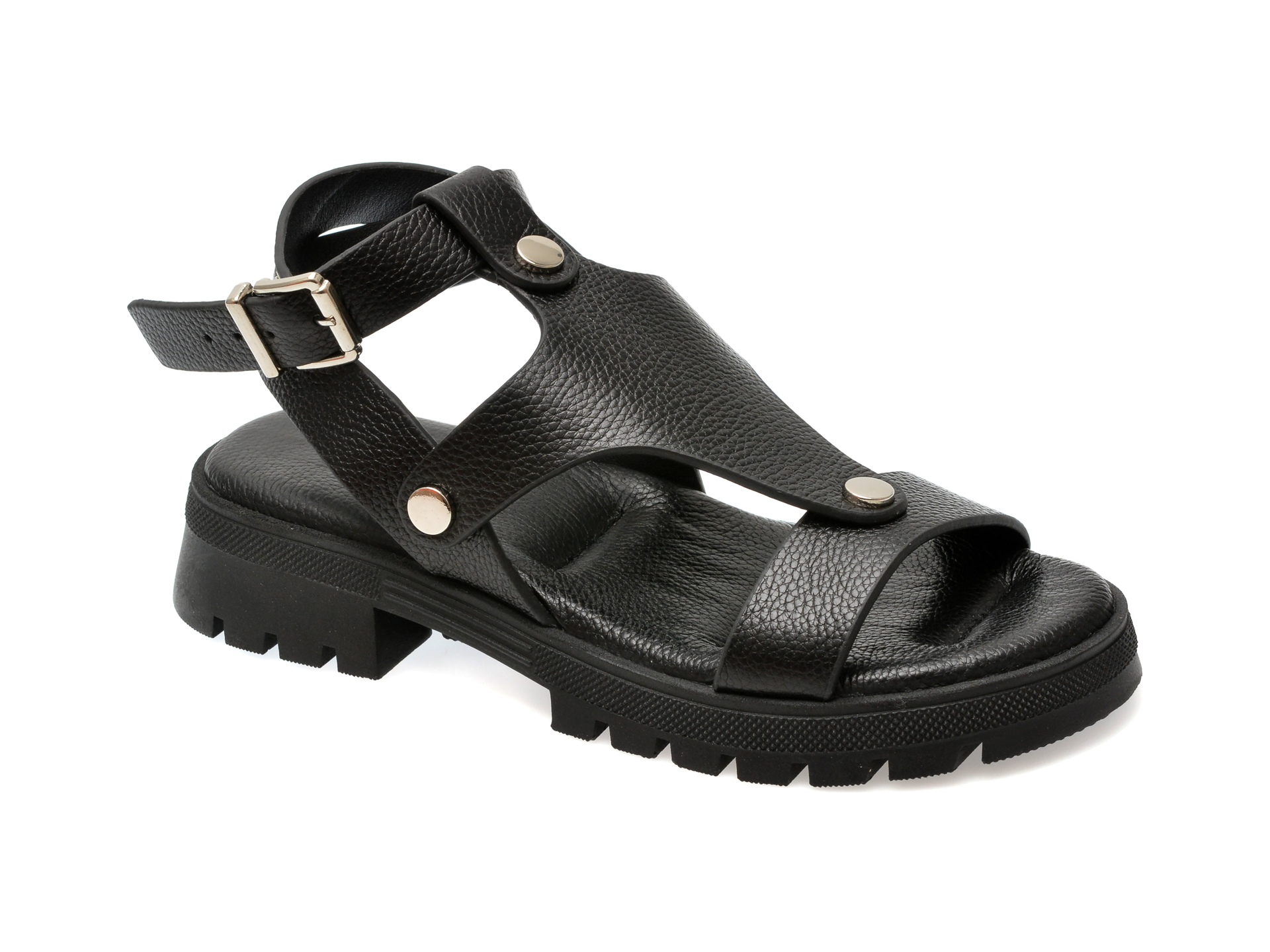 Sandale casual GRYXX negre, 049SC76, din piele naturala 1 Sandale casual GRYXX negre