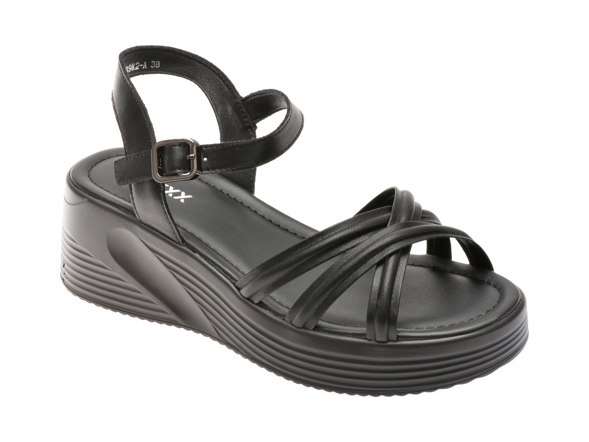 Sandale casual GRYXX negre, 5039K2, din piele naturala 1 Sandale casual GRYXX negre