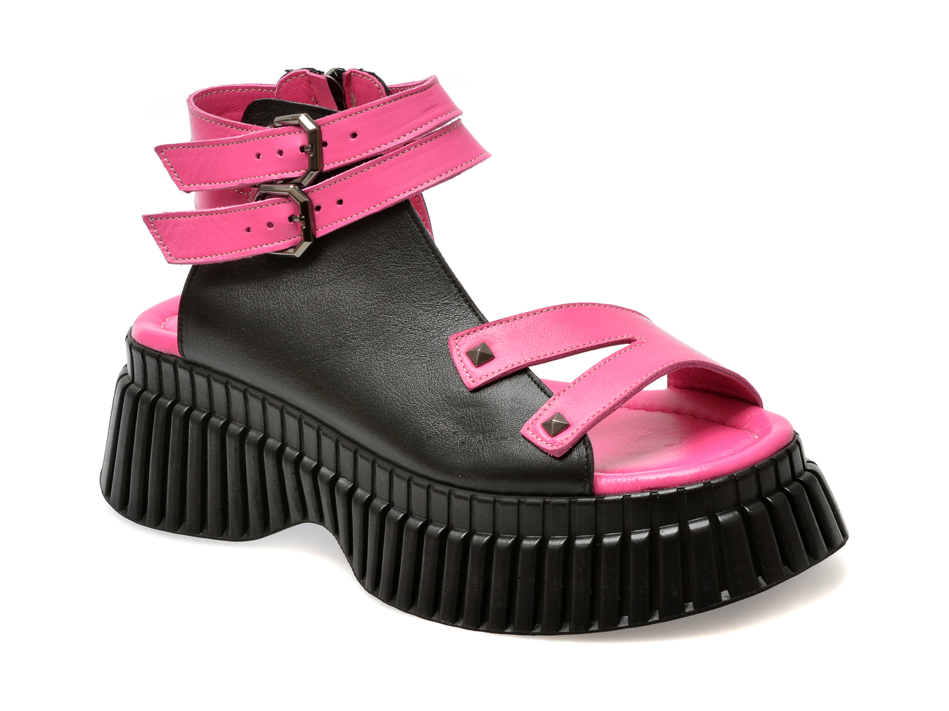 Sandale casual GRYXX negre, 606529, din piele naturala 1 Sandale casual GRYXX negre