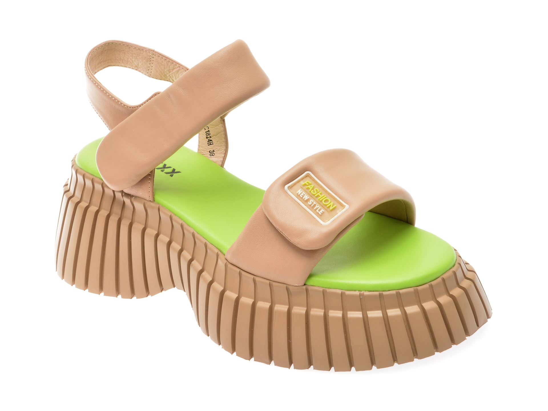 Sandale casual GRYXX nude, 6253, din piele naturala 1 Sandale casual GRYXX nude