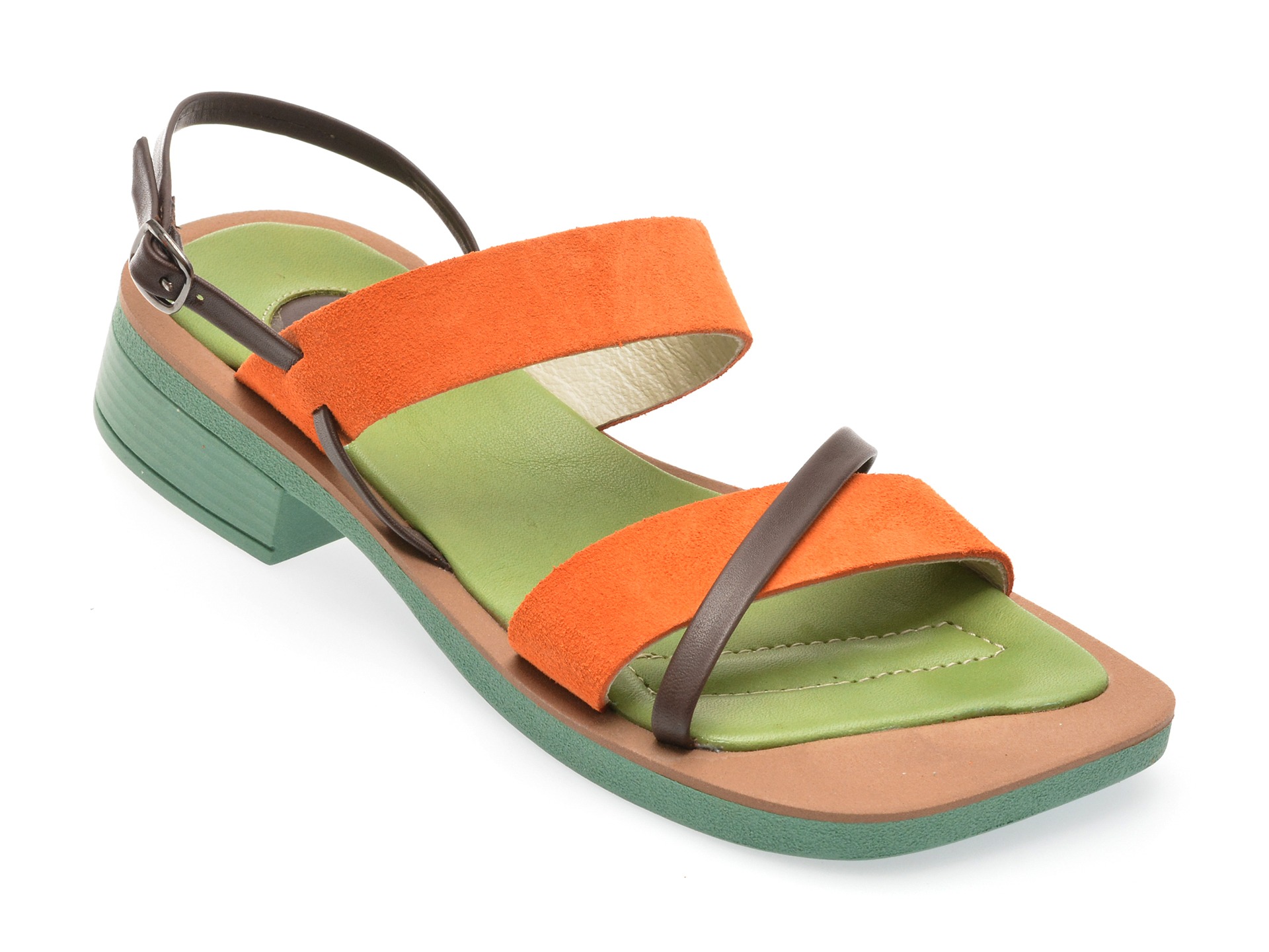 Sandale casual GRYXX portocalii, 4403410, din piele intoarsa 1 Sandale casual GRYXX portocalii