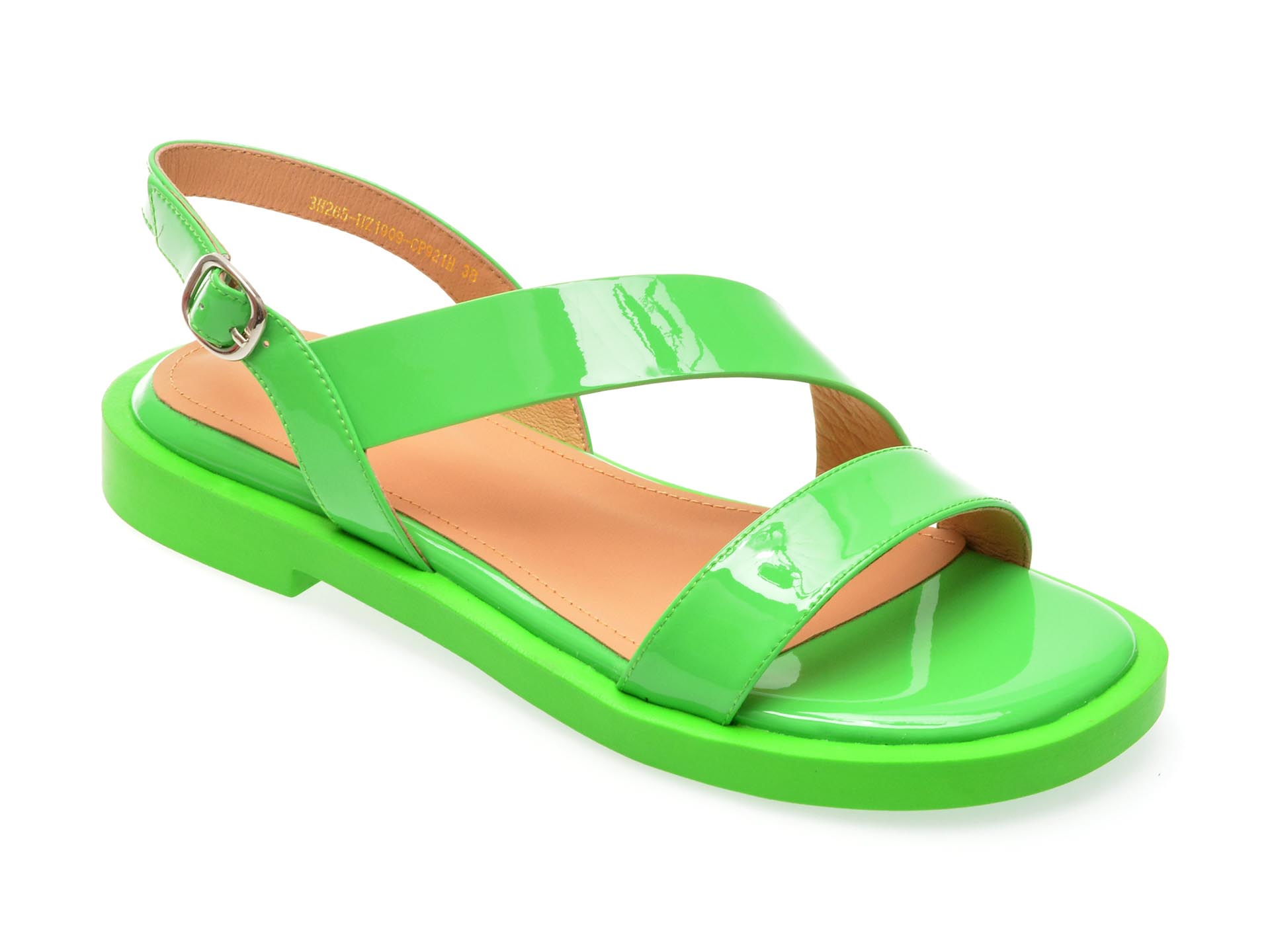 Sandale casual GRYXX verzi, UZ1909, din piele naturala lacuita 1 Sandale casual GRYXX verzi