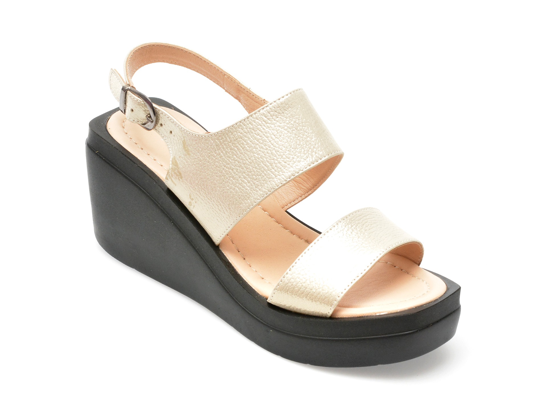 Sandale casual MAGRIT aurii, 15, din piele naturala 1 Sandale casual MAGRIT aurii