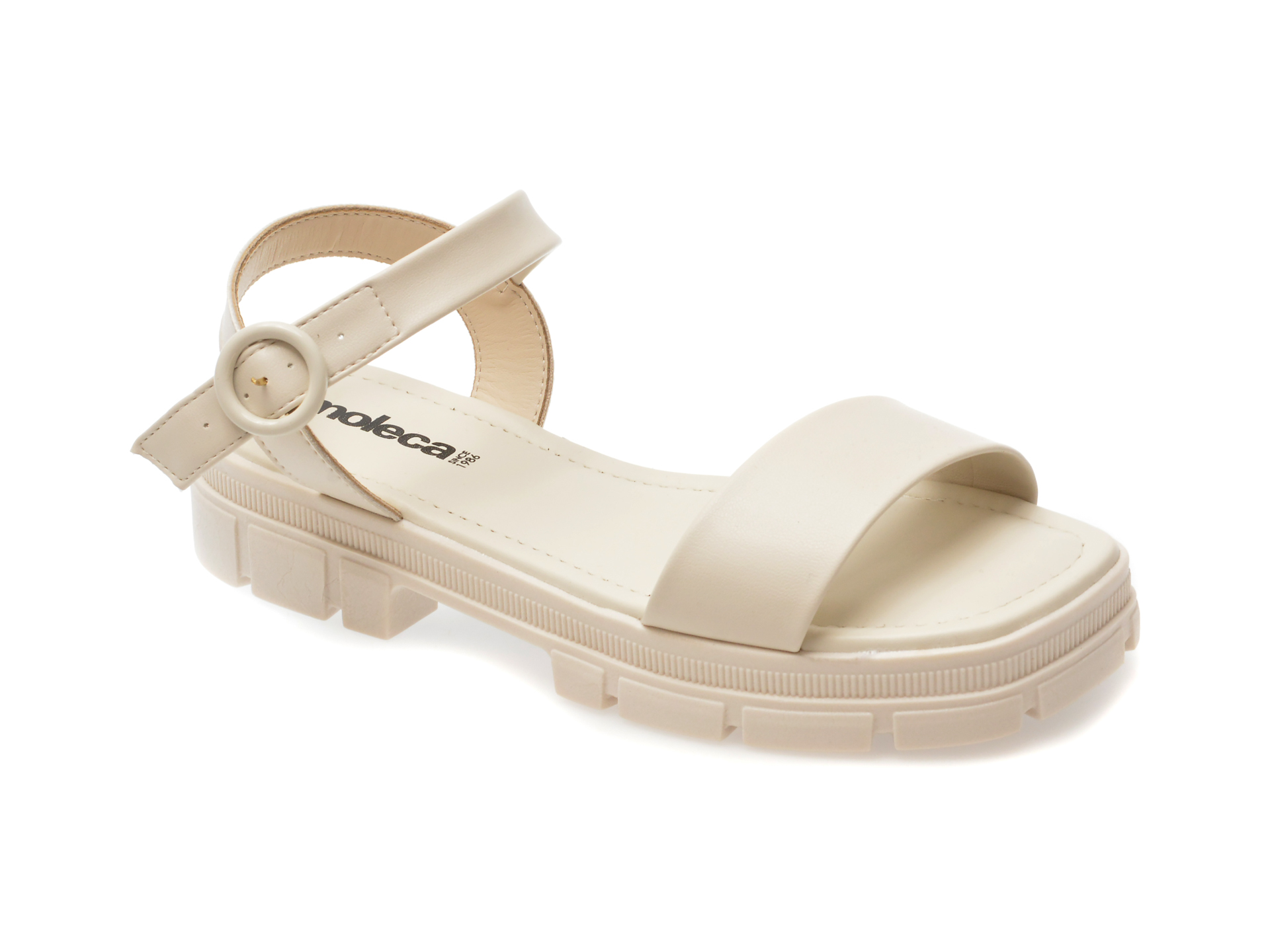 Sandale casual MOLECA albe, 5475100, din piele ecologica 1 Sandale casual MOLECA albe