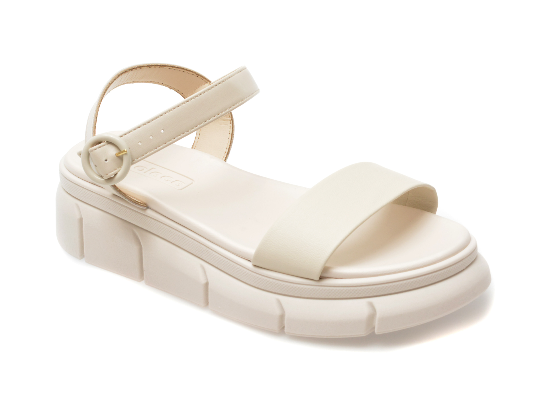 Sandale casual MOLECA albe, 5483102, din piele ecologica 1 Sandale casual MOLECA albe