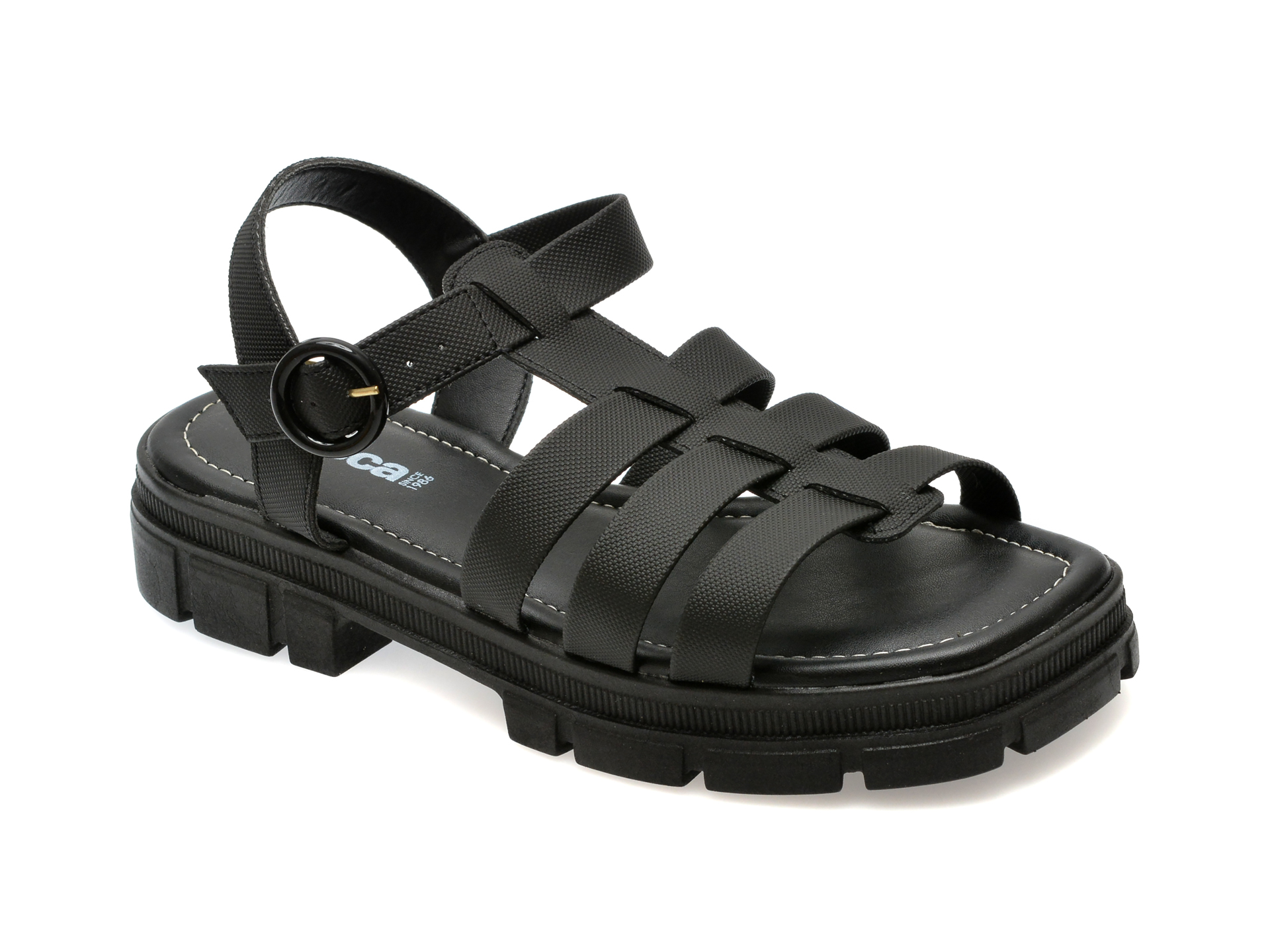 Sandale casual MOLECA negre, 5475102, din piele ecologica 1 Sandale casual MOLECA negre