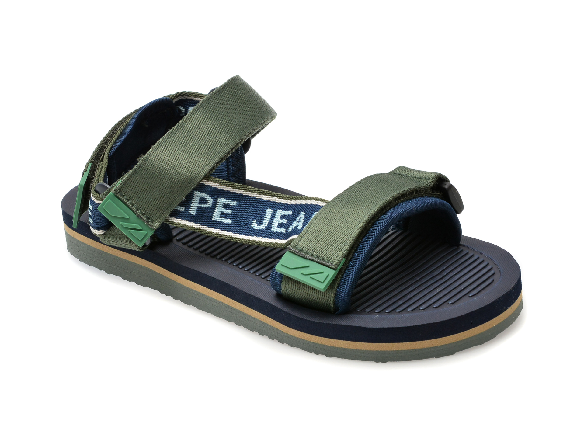 Sandale casual PEPE JEANS kaki, BS70063, din material textil 1 Sandale casual PEPE JEANS kaki