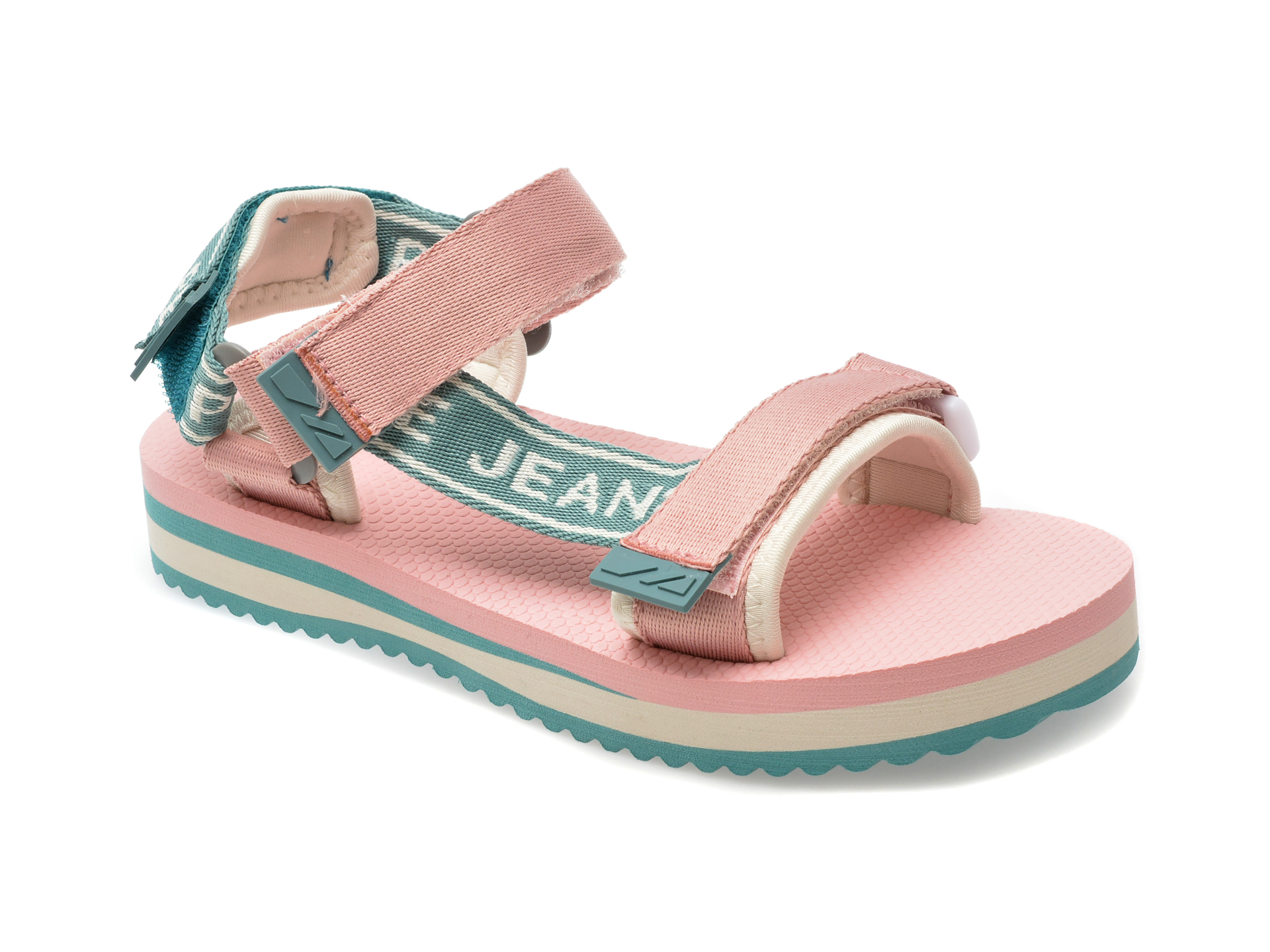 Sandale casual PEPE JEANS roz, GS70060, din material textil 1 Sandale casual PEPE JEANS roz