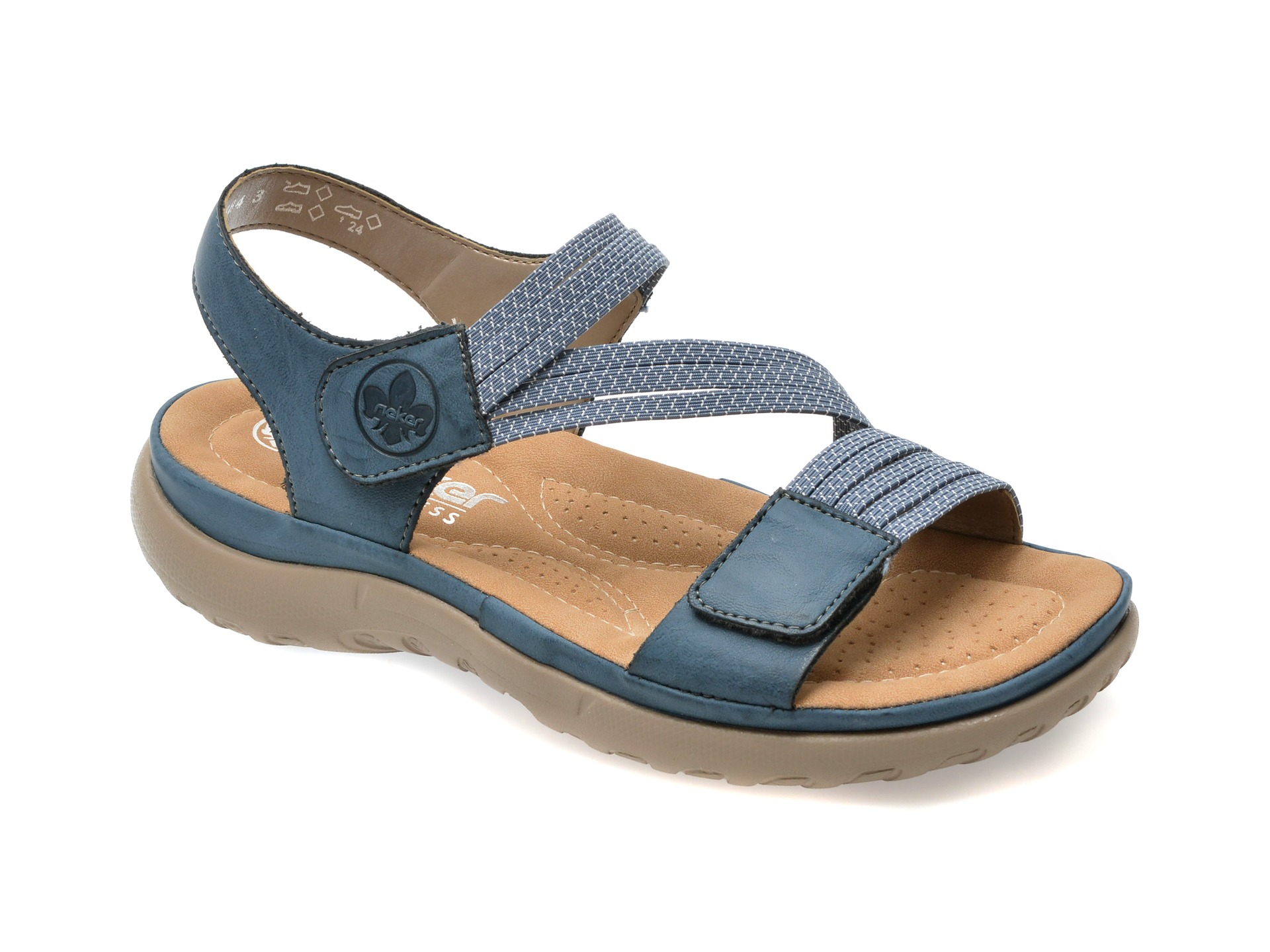 Sandale casual RIEKER albastre, 64870, din piele ecologica 1 Sandale casual RIEKER albastre