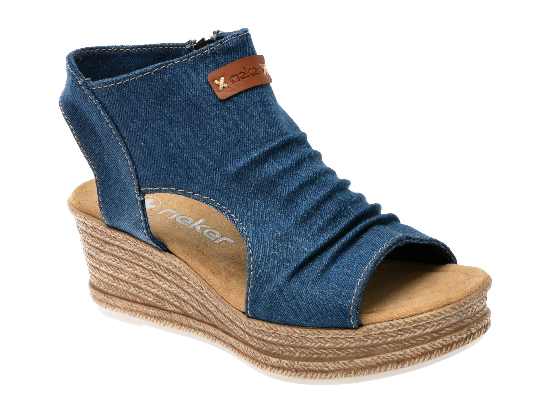 Sandale casual RIEKER albastre, 68791, din material textil 1 Sandale casual RIEKER albastre