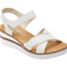 Sandale casual RIEKER albe