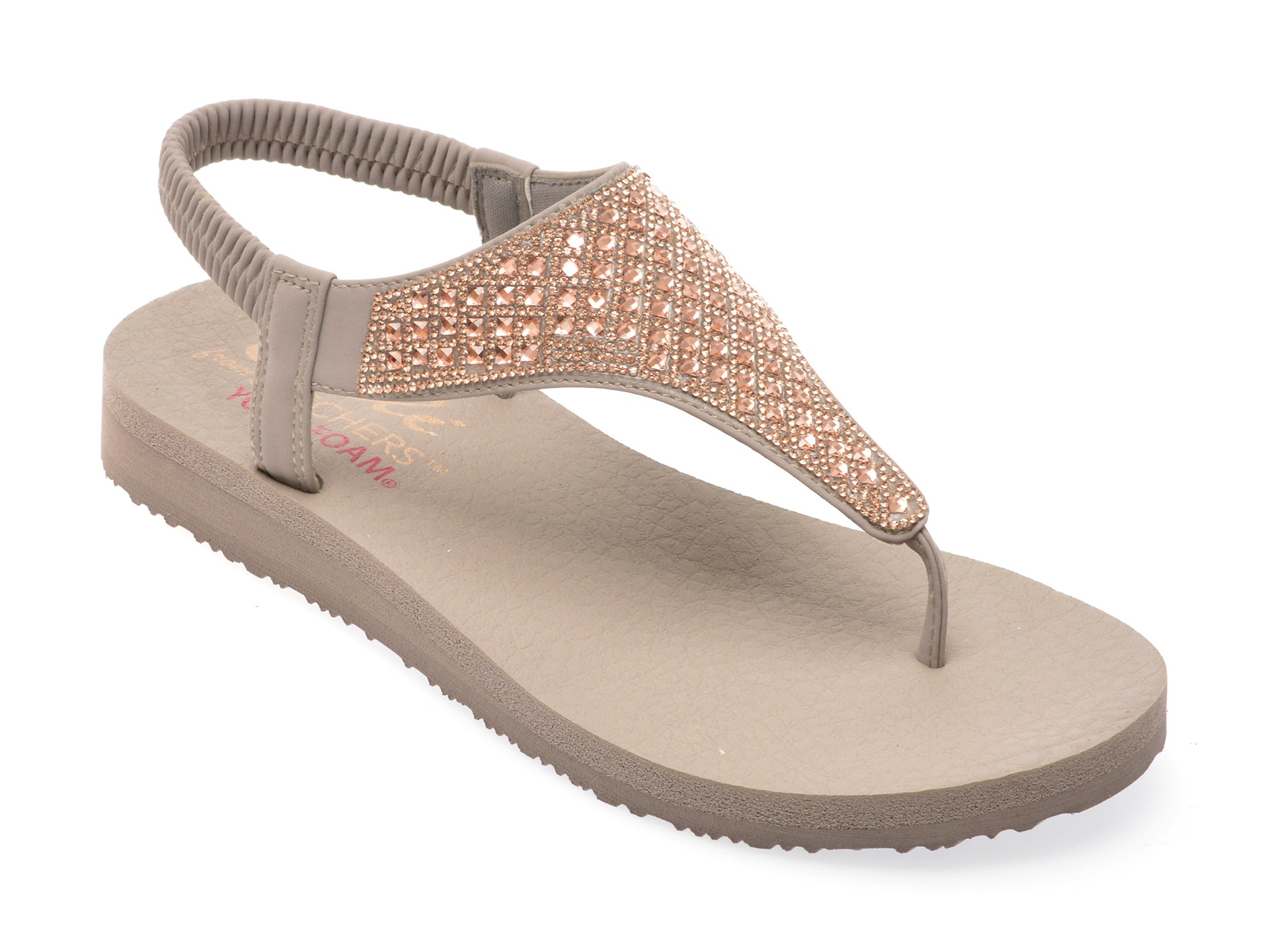 Sandale casual SKECHERS gri, 119770, din piele ecologica 1 Sandale casual SKECHERS gri