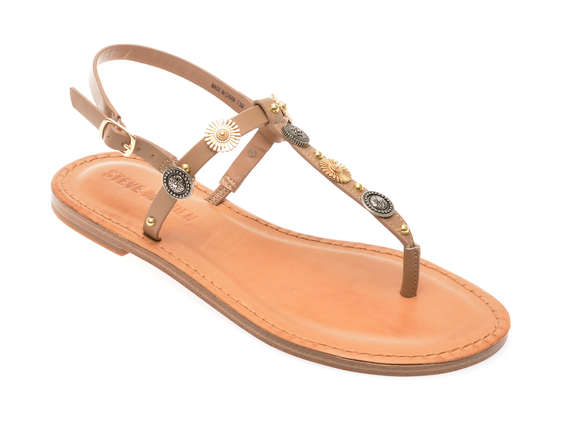Sandale casual Steve Madden maro, ROMIE, din piele naturala 1 Sandale casual Steve Madden maro