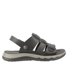 Sandale casual - barbati -  FM60002B - negru - piele naturala