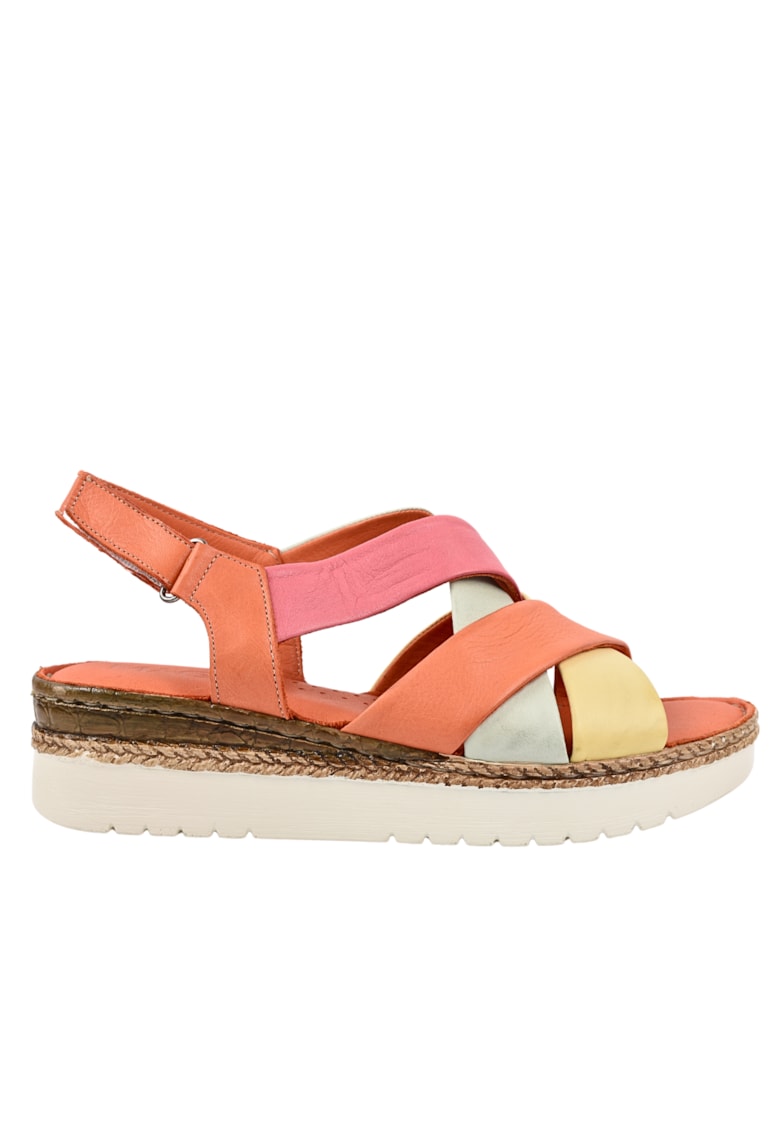 Sandale casual - dama - 212 1618 corai - piele naturala 1 Sandale casual - dama - 212 1618 corai - piele naturala