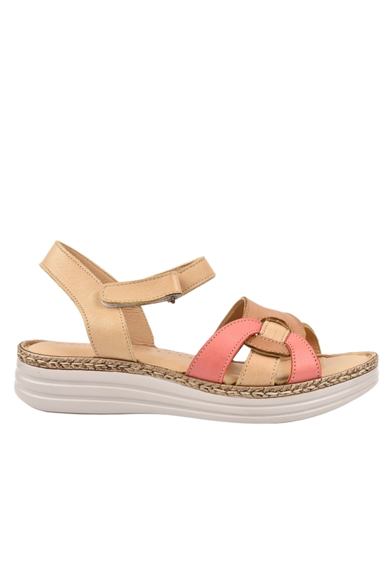 Sandale casual - dama - 212 8678 bej - piele naturala 1 Sandale casual - dama - 212 8678 bej - piele naturala