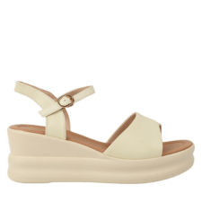 Sandale casual - dama -  2719 crem - piele naturala - platforma