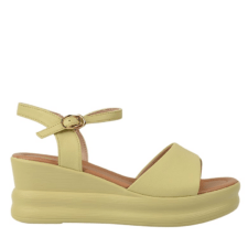 Sandale casual - dama -  2719 galben - piele naturala - platforma