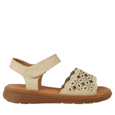 Sandale casual - dama -  33177 crem - piele naturala