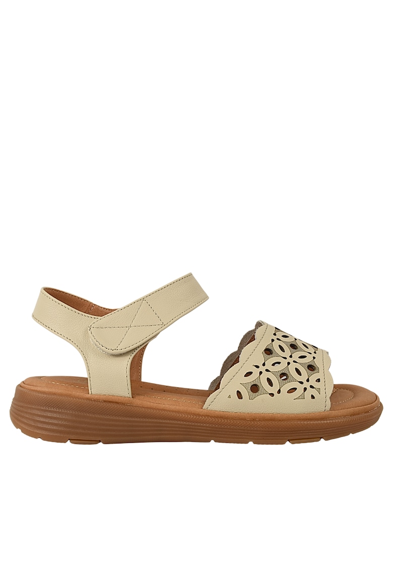 Sandale casual - dama - 33177 crem - piele naturala 1 Sandale casual - dama - 33177 crem - piele naturala