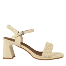 Sandale casual - dama -  49001 crem - piele ecologica - toc