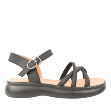 Sandale casual - dama -  802 negru - piele naturala