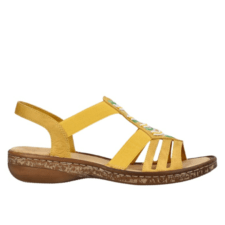 Sandale casual - dama -  ANTISTRESS - 62808-68 galben - piele ecologica